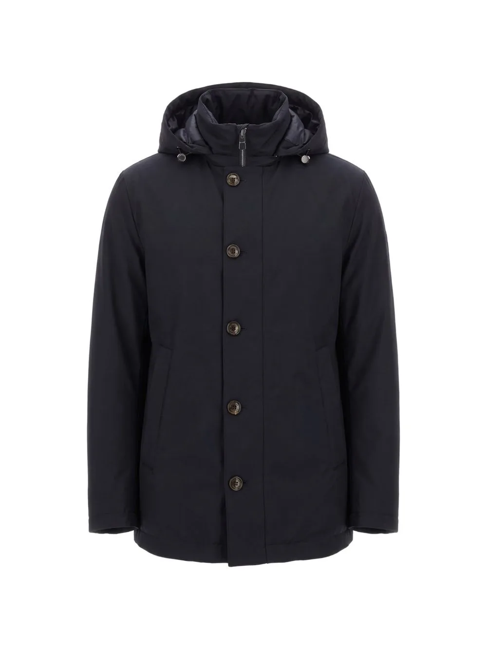 Hooded Button-Up Jacket by Montecore
