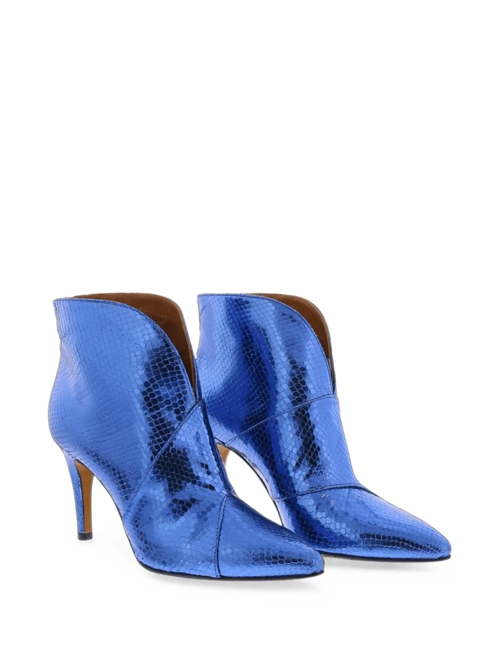 Sofia Metallic-Finish Ankle Boots by TORAL SHOES