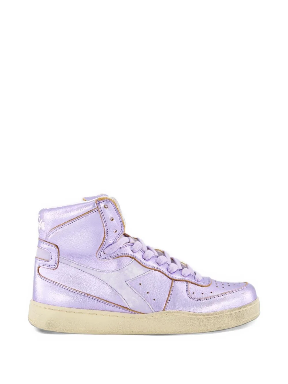 Mi Basket Metallic Leather High-Tops Sneakers by Diadora