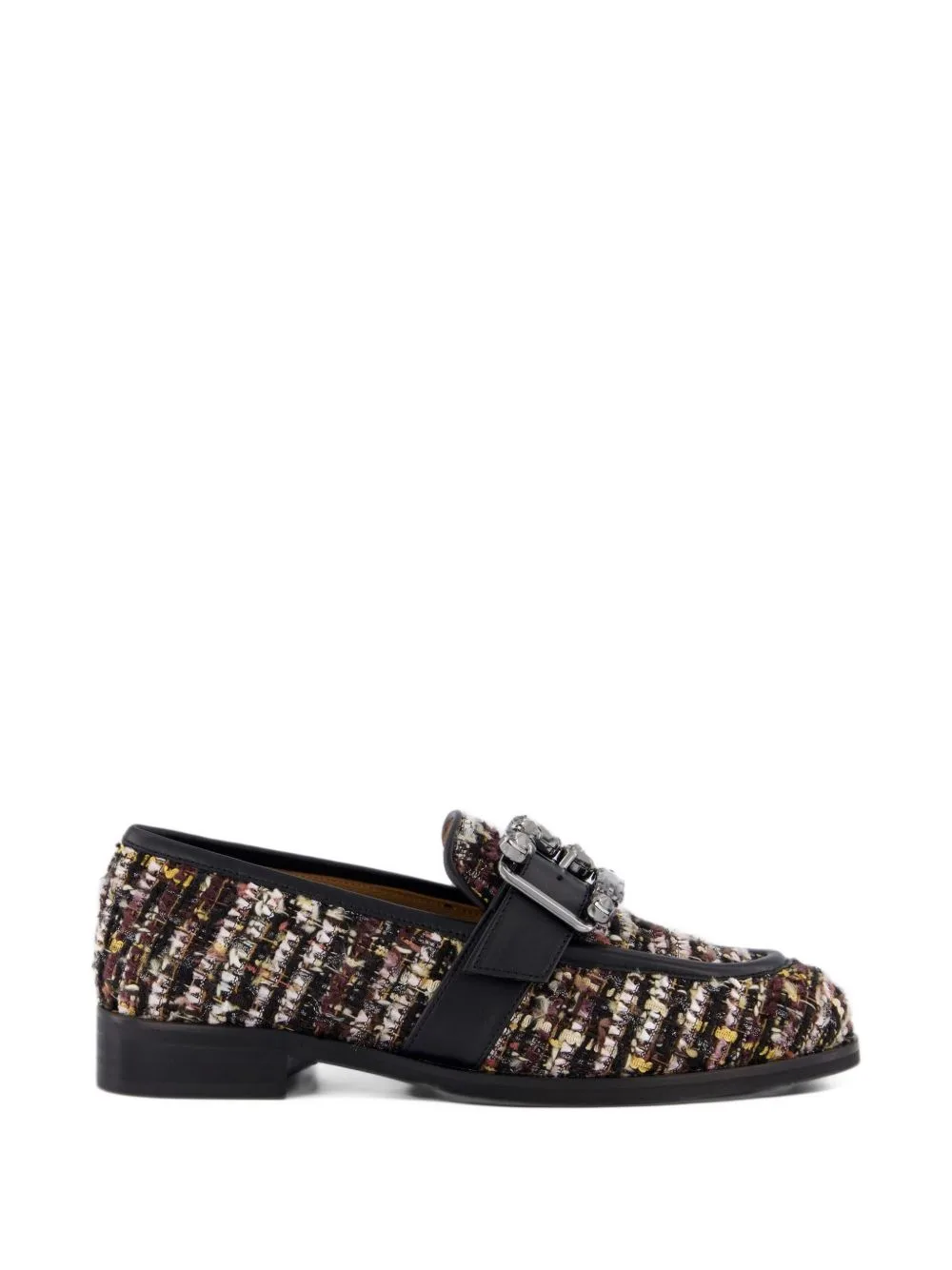 Martina T Duilio 3 Crystal-Embellished Tweed Loafers by Gibaldi