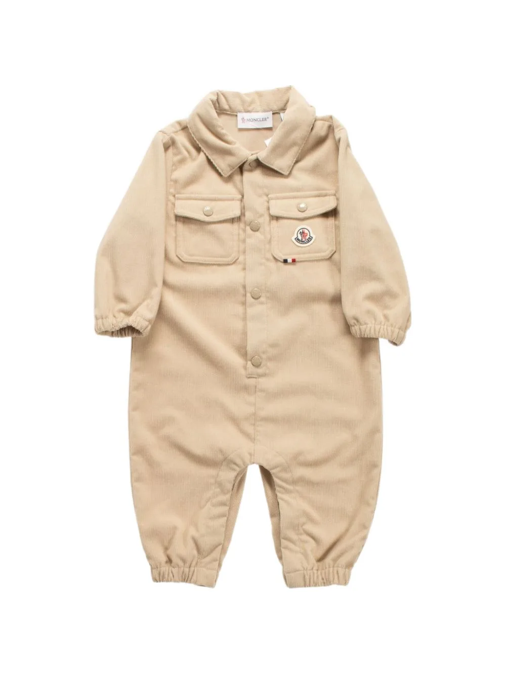 Corduroy Logo-Patch Romper by Moncler Enfant