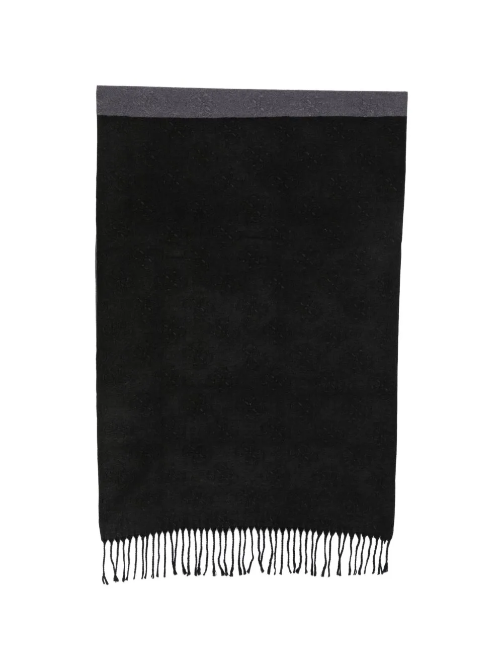 Monogram-Pattern Fringed Scarf by GUESS USA