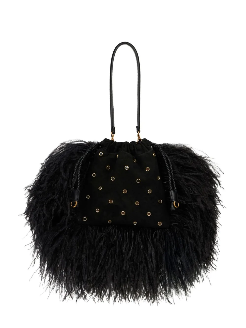 Small Suede Kalispera Bag with Feather Detail and Studs by ETRO