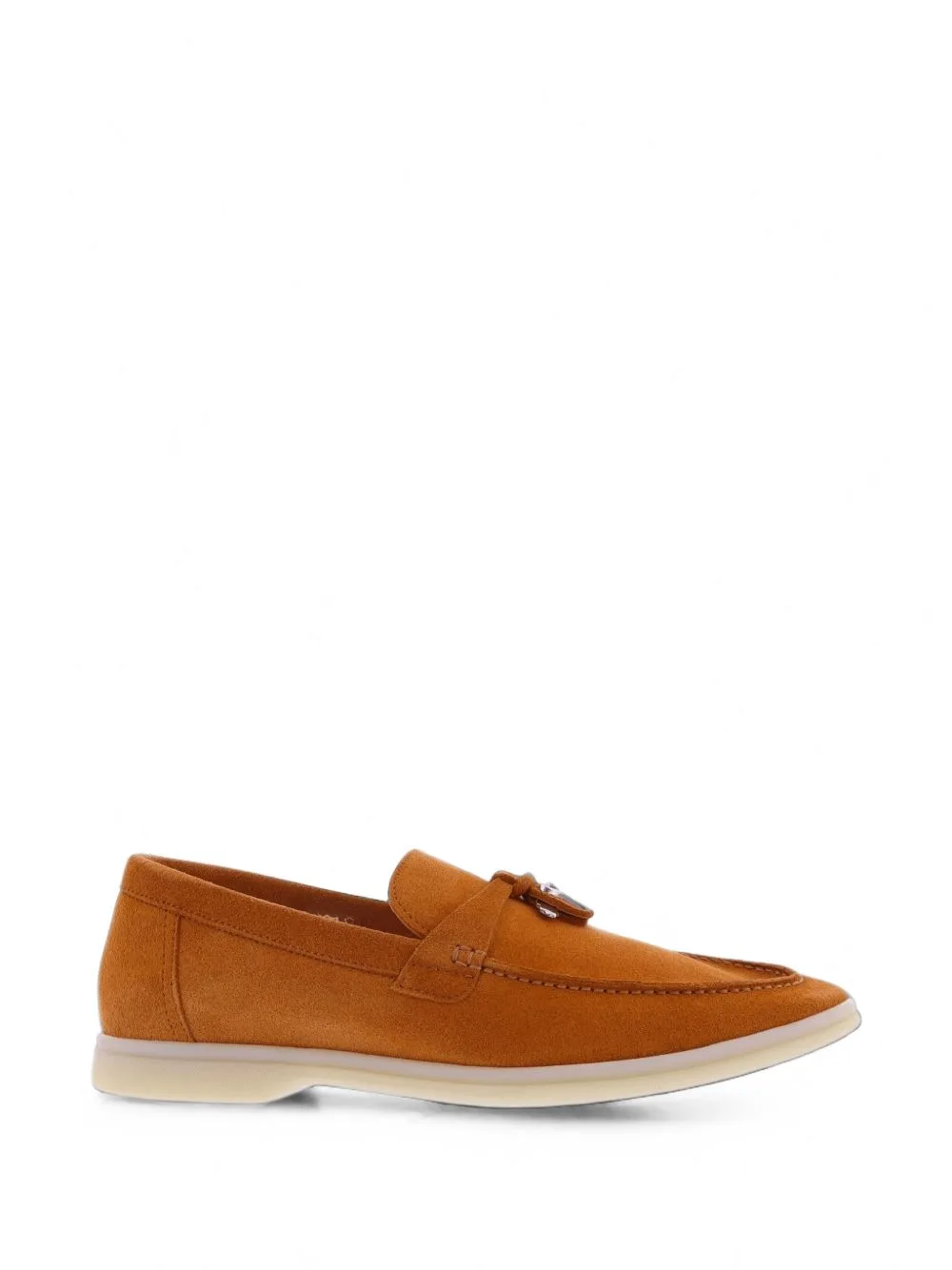 Charm-Embellished Suede Loafers by Paris Punk