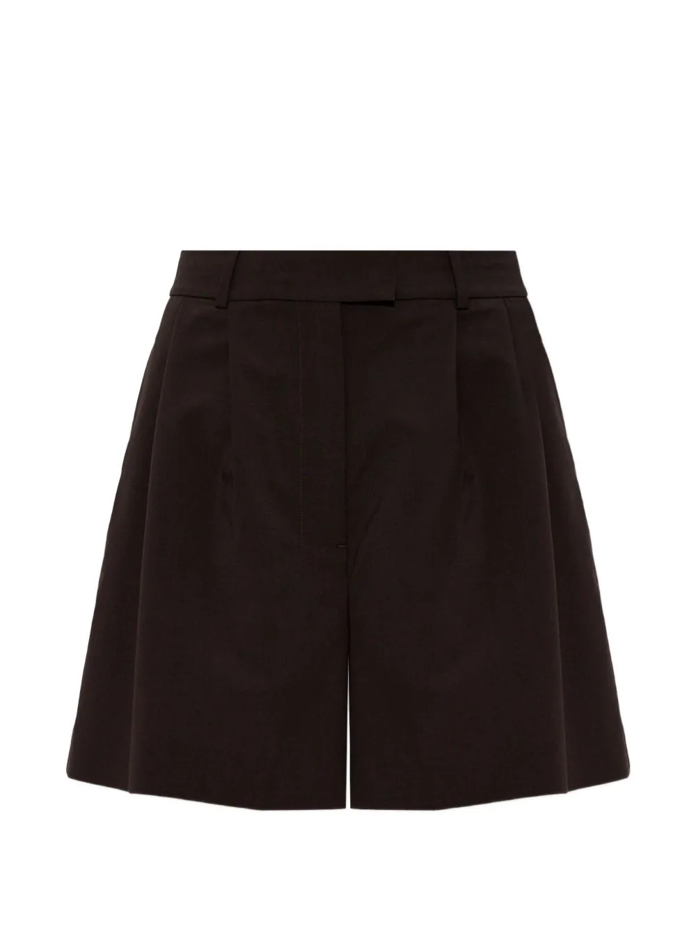 Oversized Wool Blend Pleated Bermuda Shorts by Lacoste