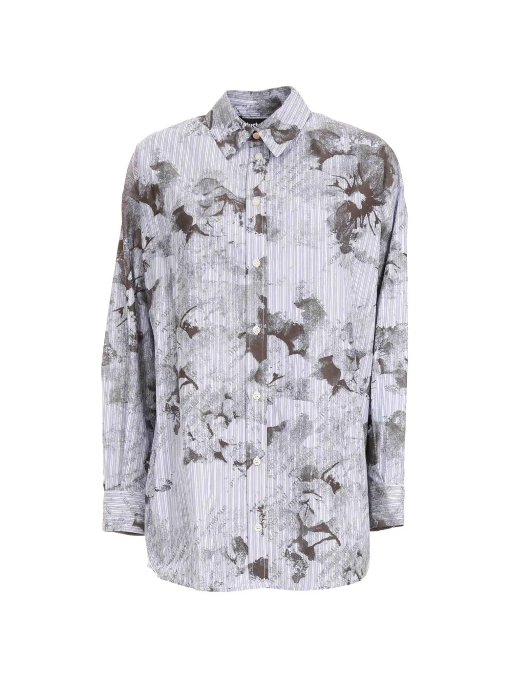 Floral-Print Striped Shirt by Just Cavalli