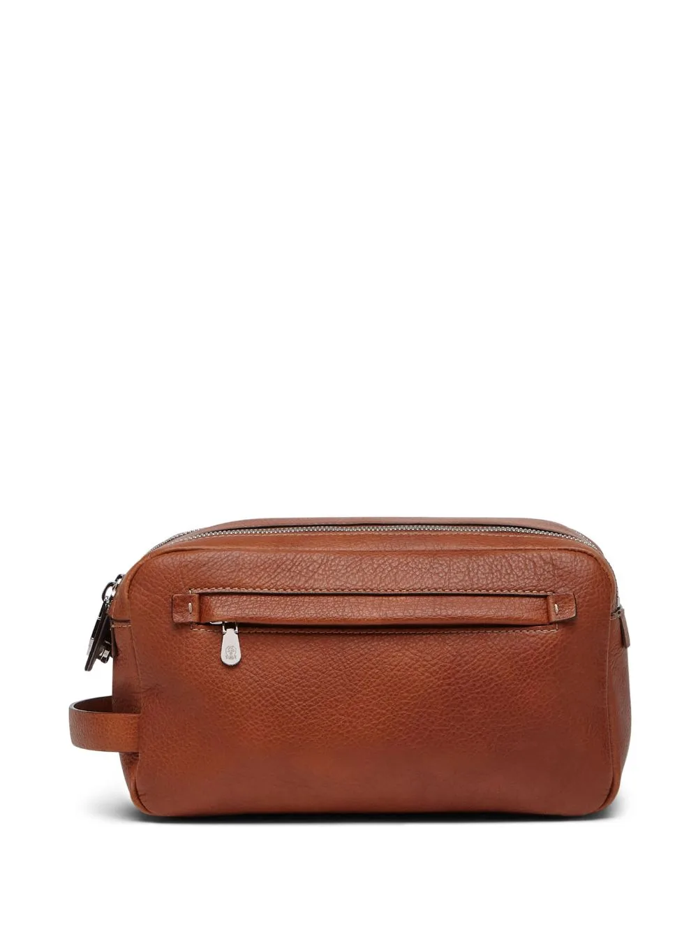 Grained-Leather Wash Bag by Brunello Cucinelli