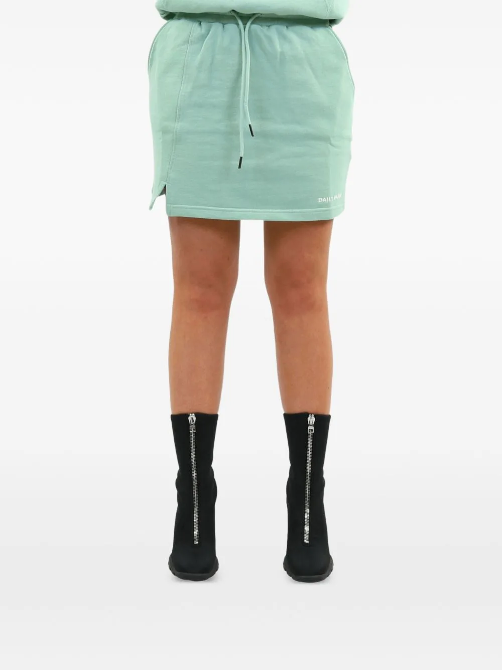 Logo-Print Drawstring Mini Straight Skirt by Daily Paper