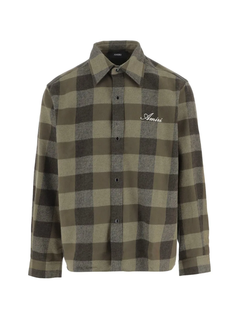 Check Logo-Plaque Shirt by AMIRI