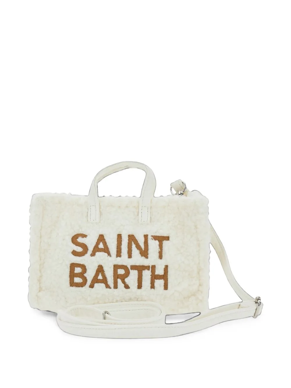 Teddy Logo-Embroidered Teddy-Textured Mini Bag by MC2 Saint Barth