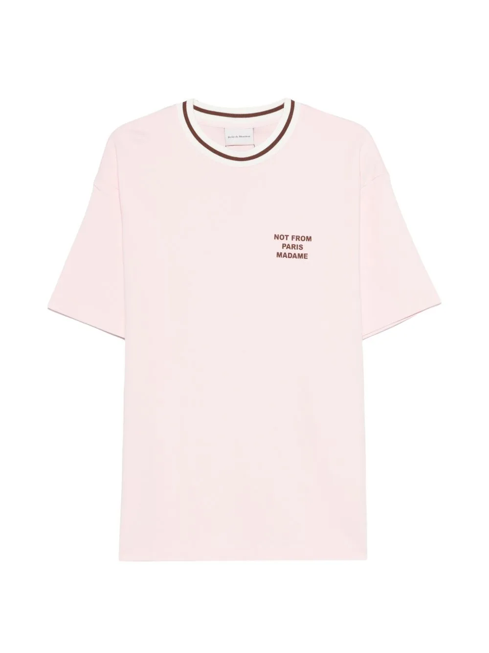 Ribbed-Trim T-Shirt by Drôle De Monsieur