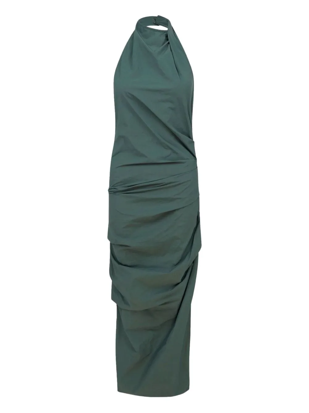 June Halterneck Gathered Midi Dress by Paris Georgia