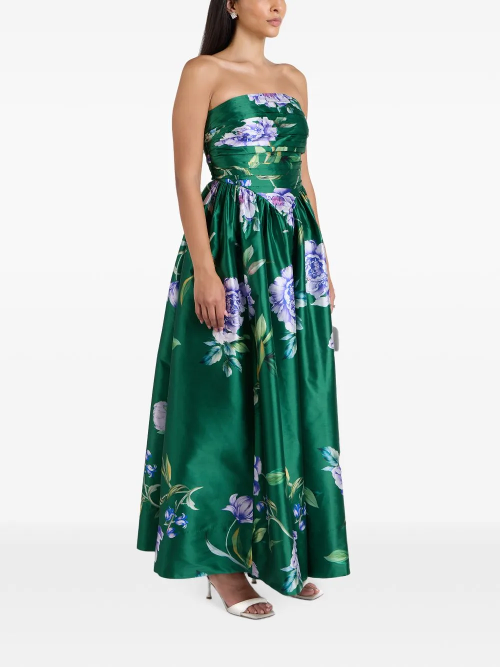 Floral-Print Ruched Dress by Hemant And Nandita