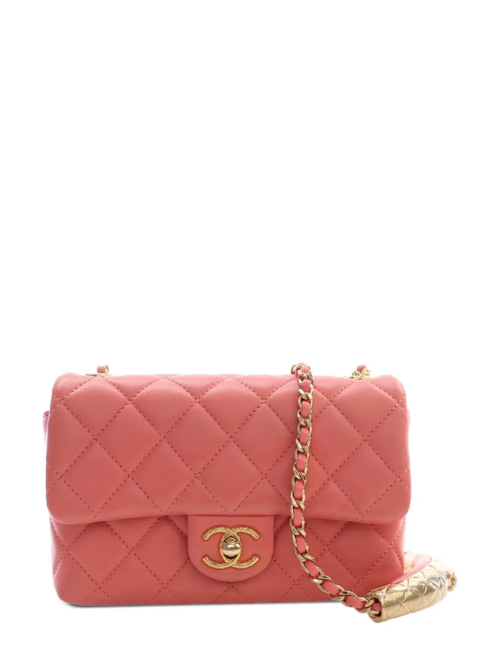 2021-2026 Mini CC Quilted Lambskin Chain Flap Crossbody Bag