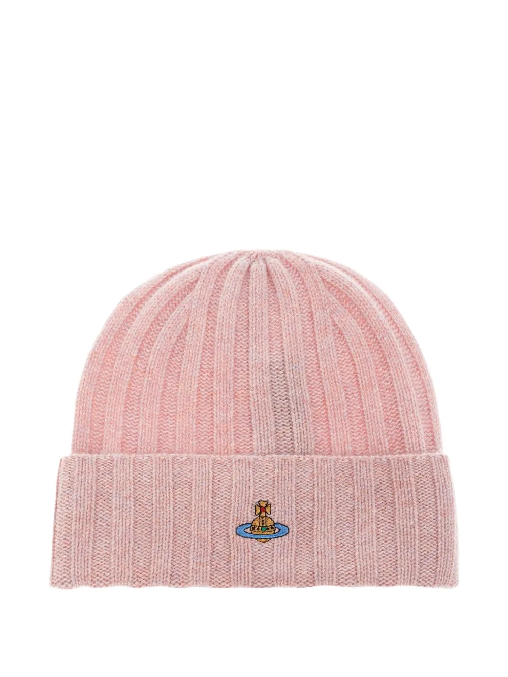 Classic Embroidered Ribbed Beanie Hat by Vivienne Westwood