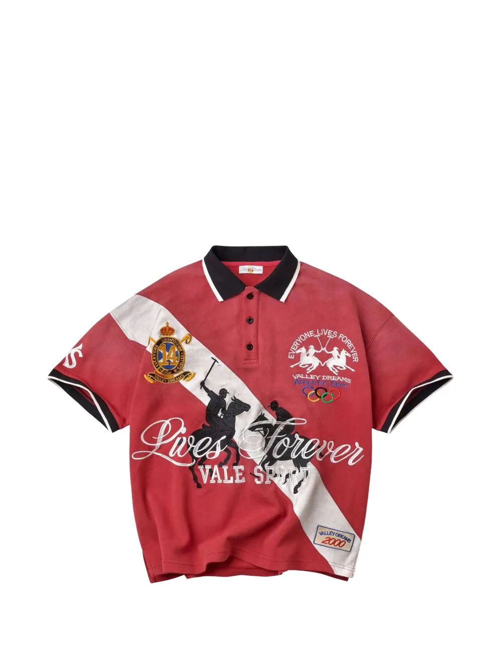 London Logo-Print Polo Shirt by Vale