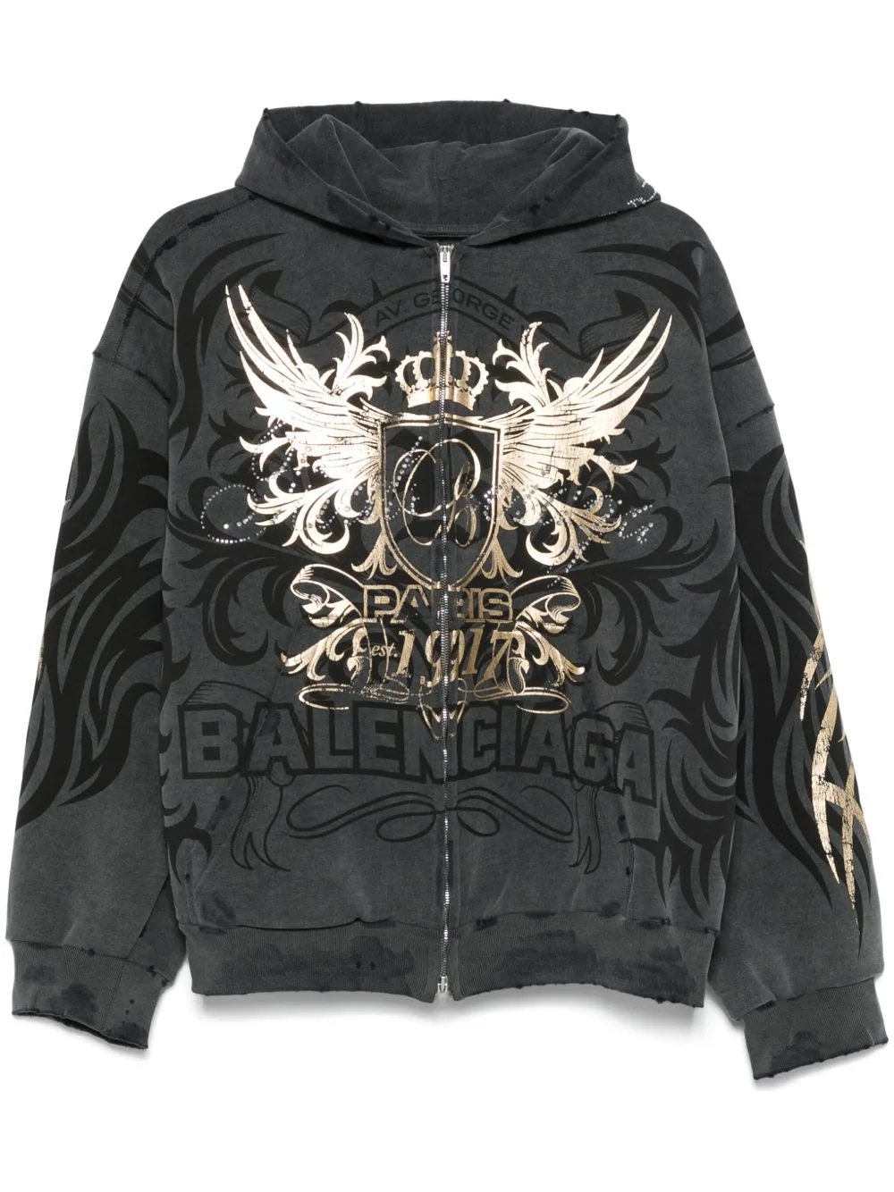 Graphic-Print Hoodie by Balenciaga