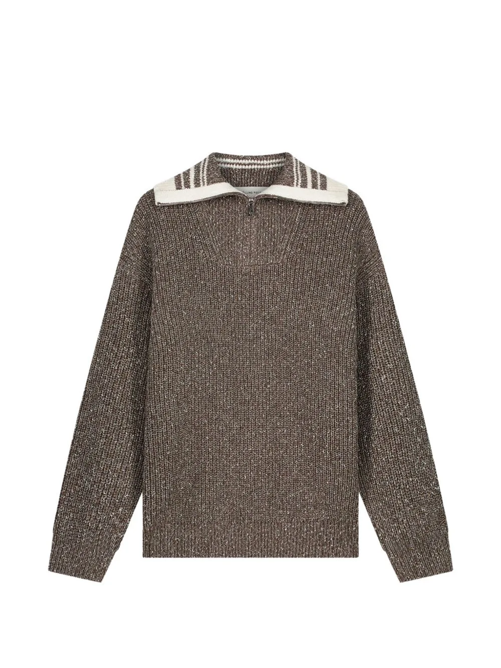 Chunky-Knit Quarter-Zip Sweater by Filling Pieces