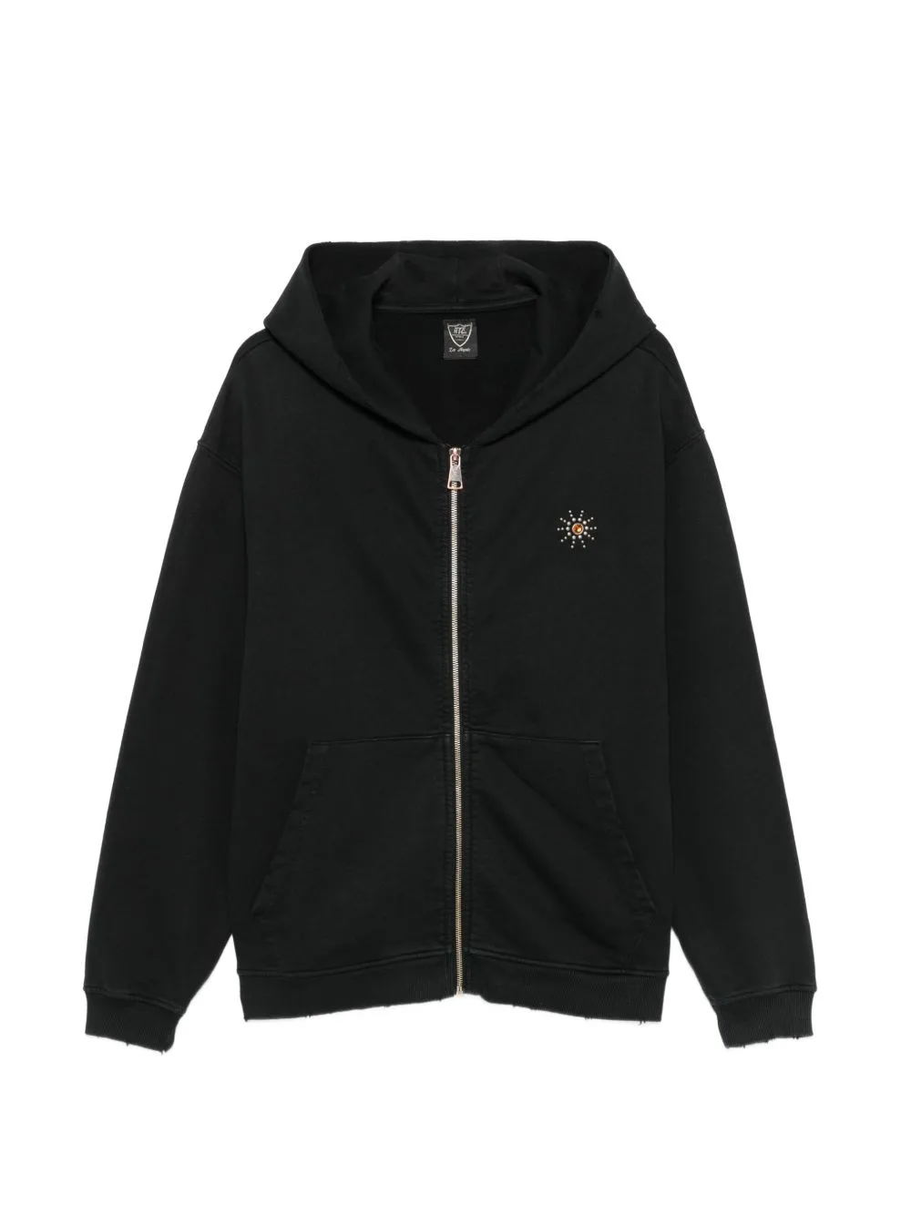 Embellished Zip-Up Hoodie by Htc Los Angeles