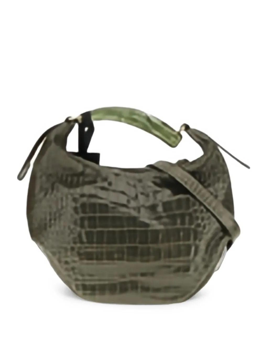 Bengala Crocodile-Effect Shoulder Bag by VISONA`