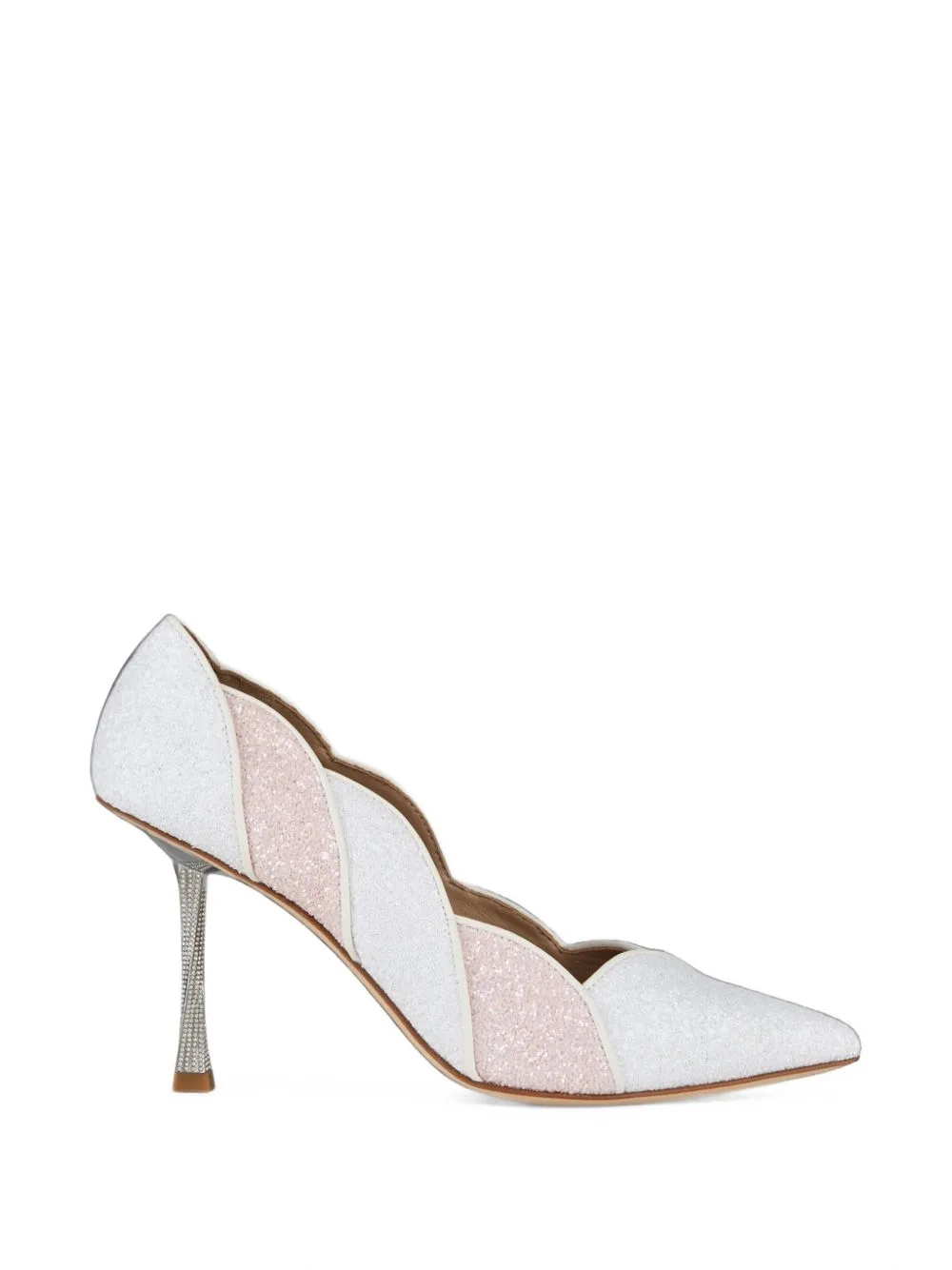 Divina Glitter-Effect Scalloped Pumps by Kat Maconie
