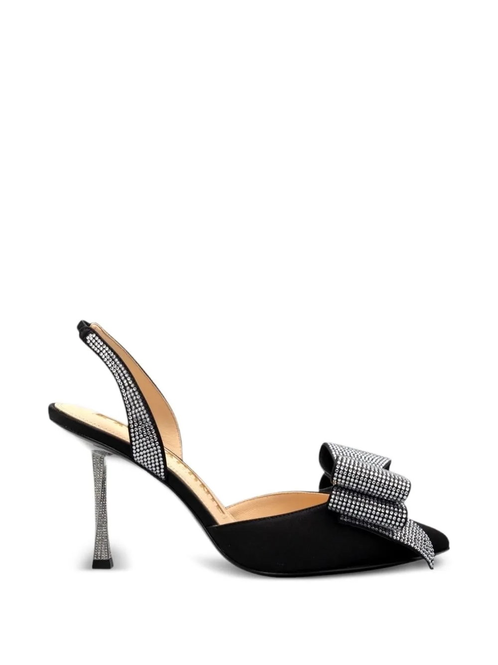 Crystal-Embellished Bow Slingback Pumps by Kat Maconie