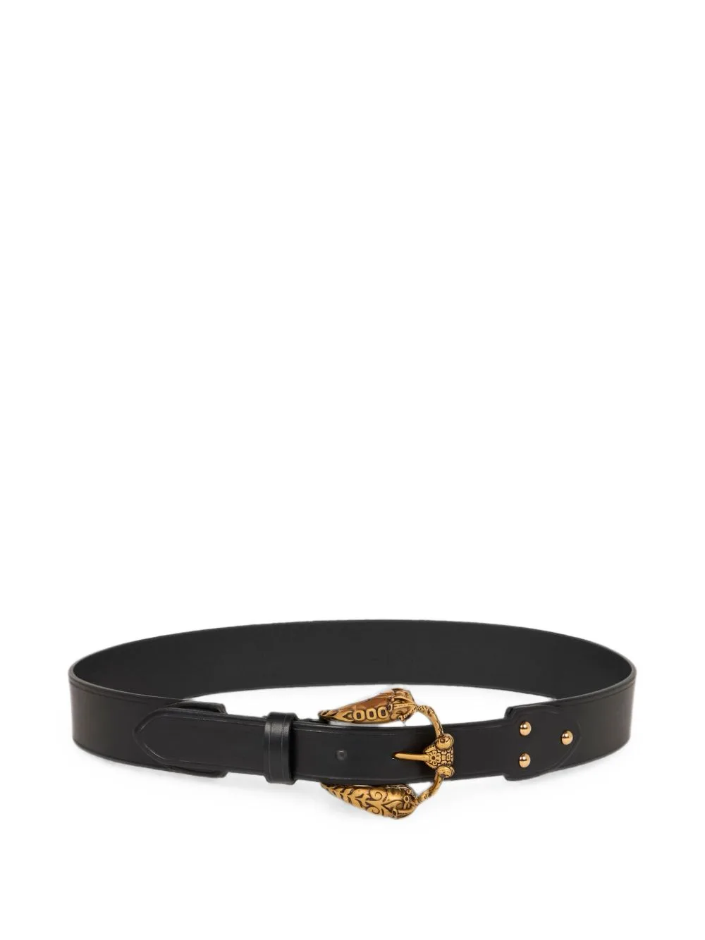 Leather Belt with Animal Buckle by ETRO