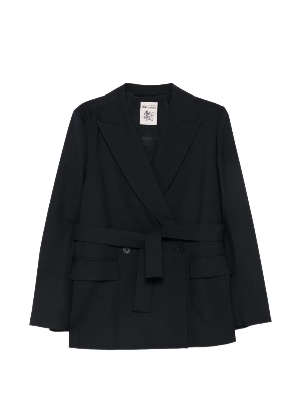 Belted Double-Breasted Blazer by Semicouture