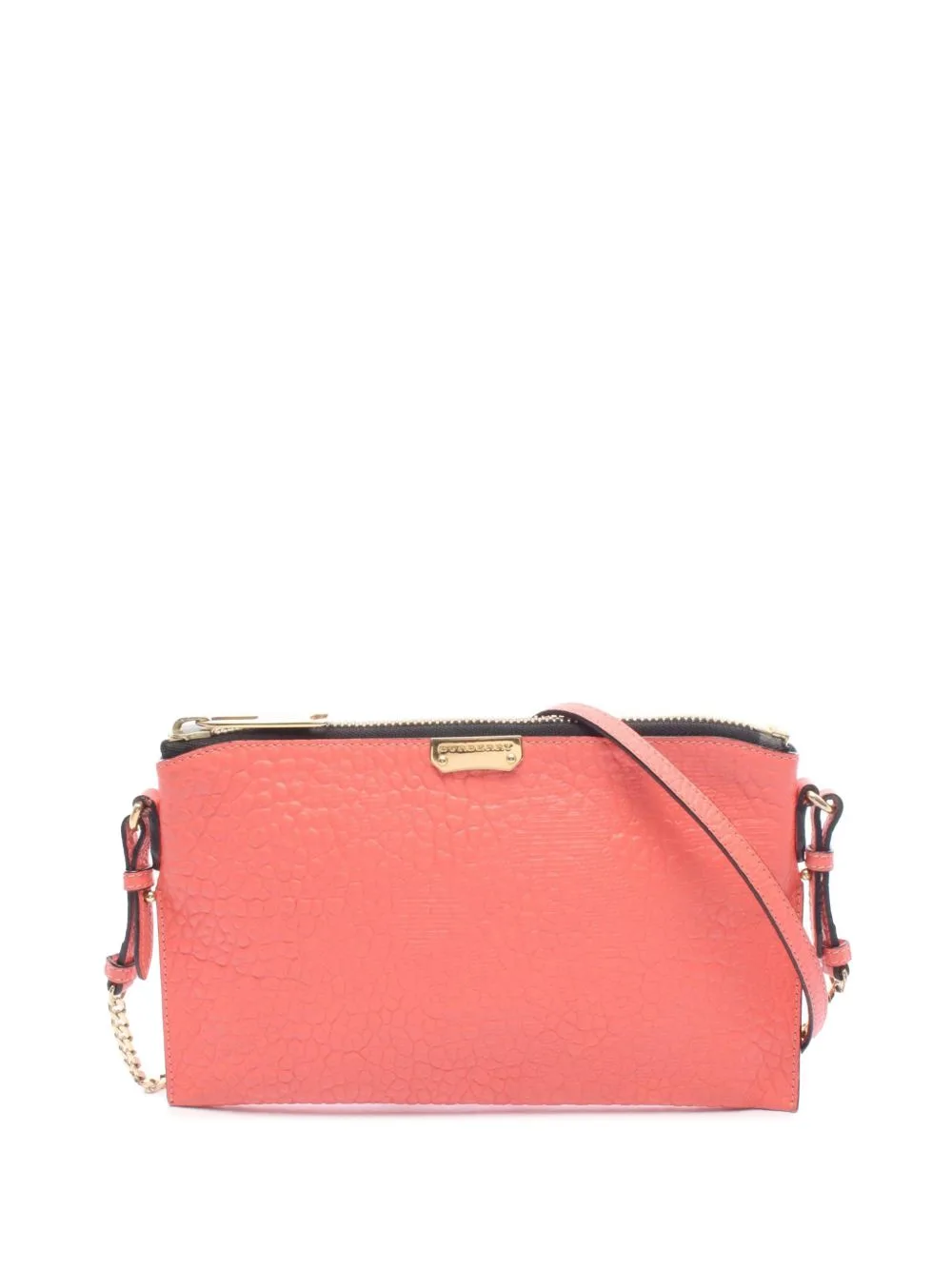 2000-2017 Small Grain Check Embossed Leather Chichester Crossbody Bag by Burberry Pre-Owned