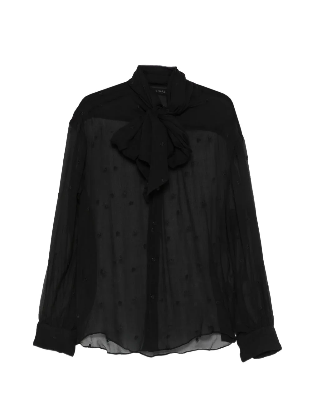 Rose-Embroidered Sheer Blouse by ALAINPAUL