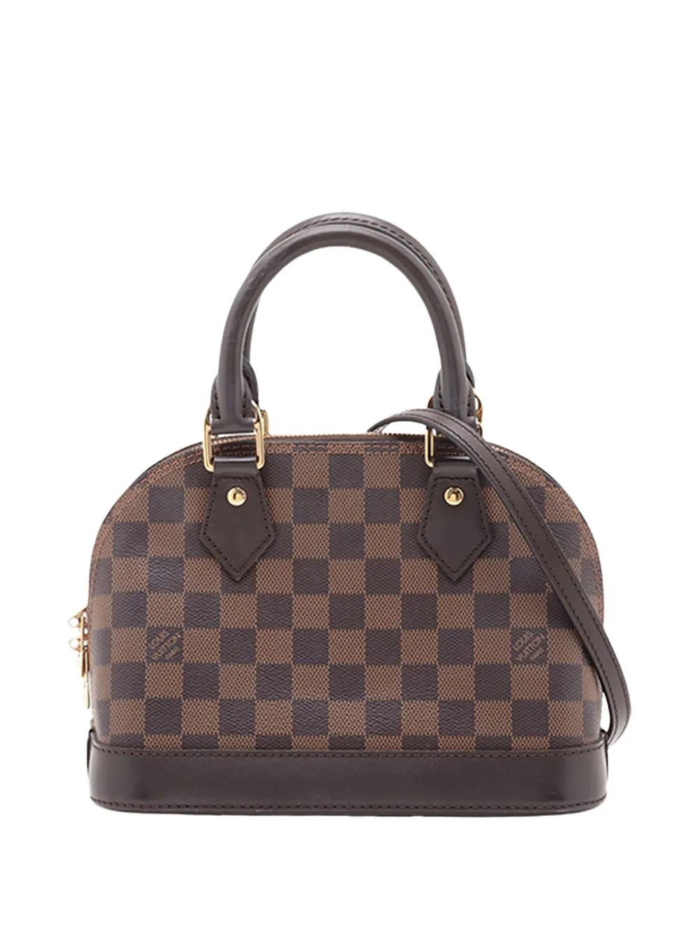 2021-2026 Damier Ebene Alma BB Satchel by Louis Vuitton Pre-Owned