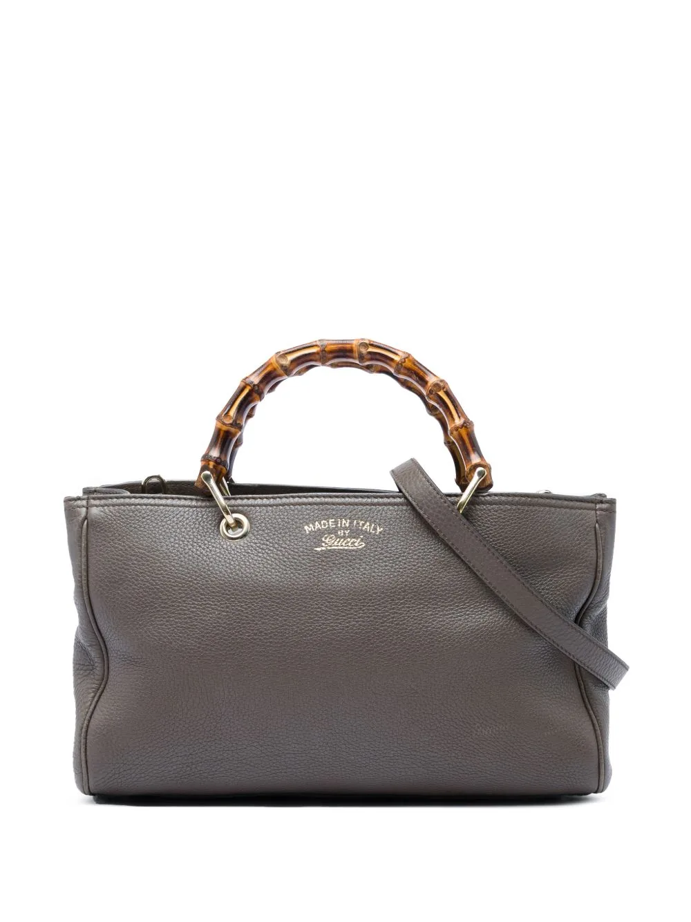 2016-2026 Medium Calfskin Bamboo Shopper Satchel by Gucci Pre-Owned