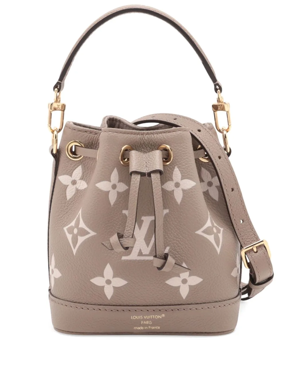 2021-2026 Bicolor Monogram Empreinte Nano Noe Bucket Bag