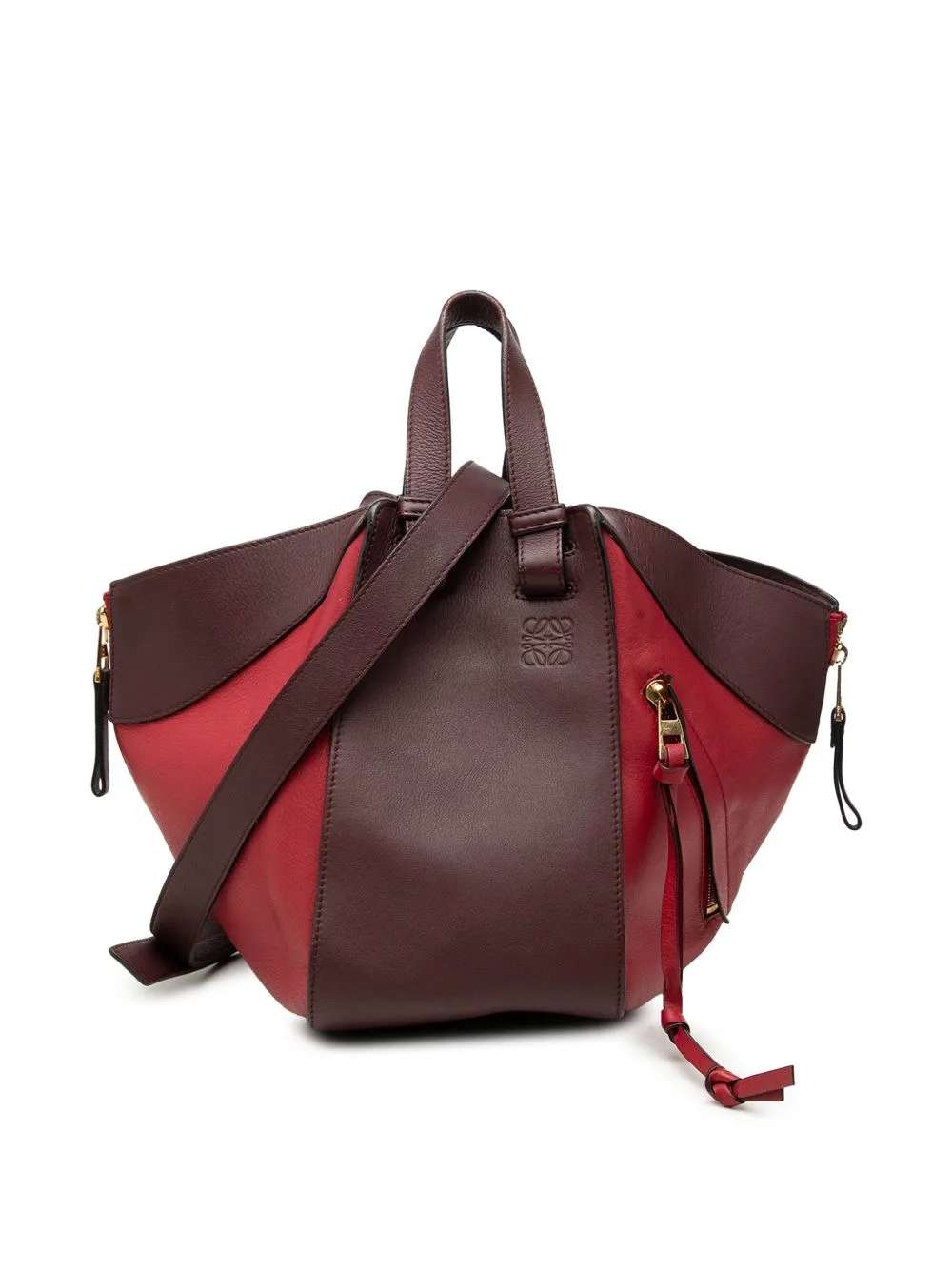 2017 Small Bicolor Calfskin Hammock Bag Satchel by Loewe Pre-Owned