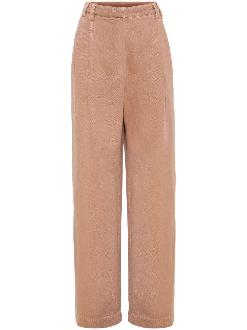 Pleated Wide-Leg Trousers by Brunello Cucinelli
