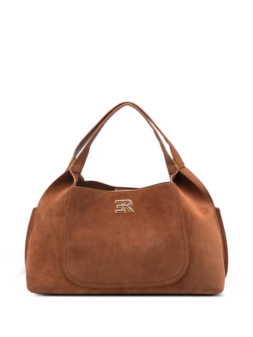 Logo-Plaque Suede Tote Bag by ERMANNO FIRENZE