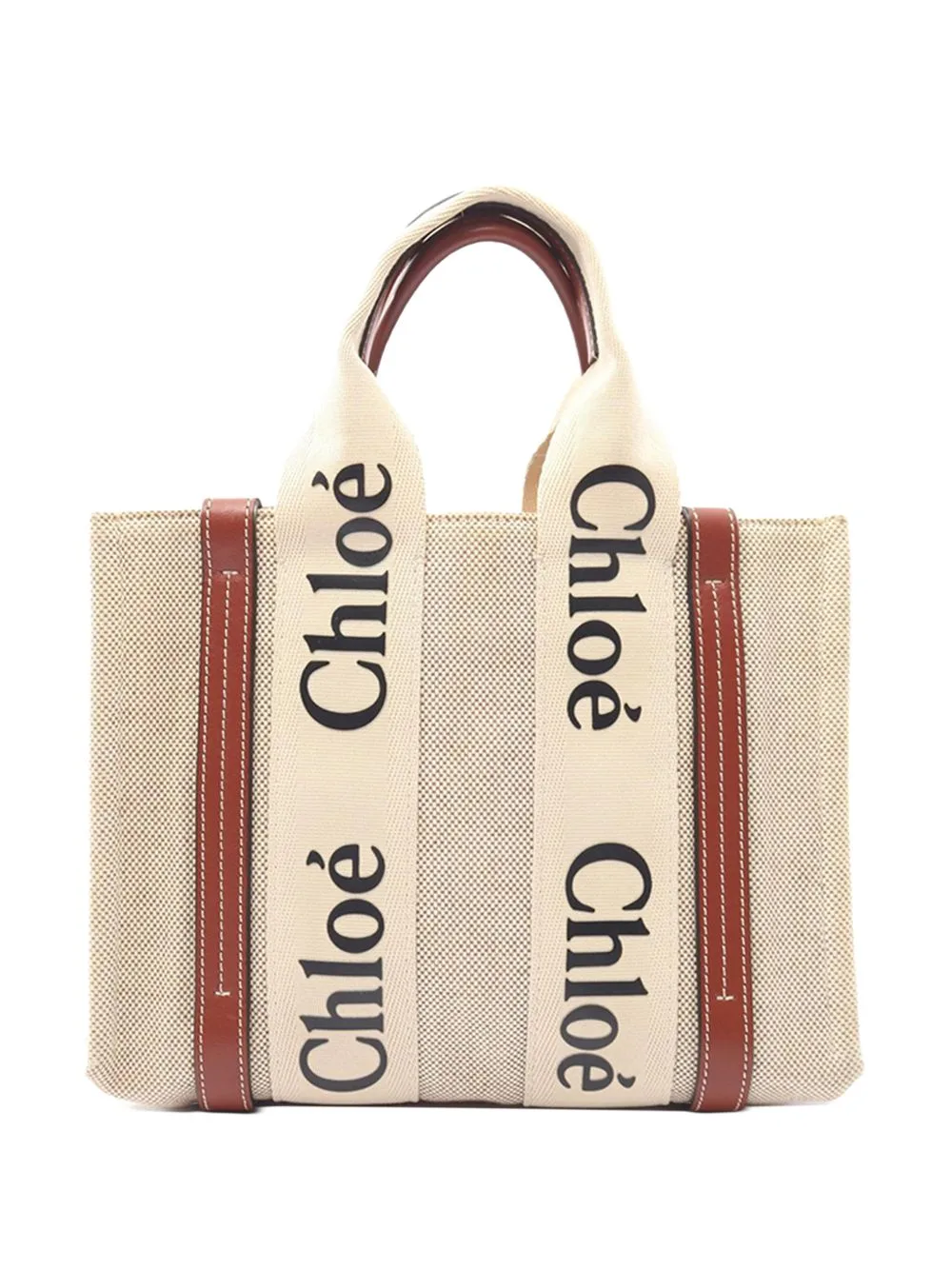2010-2026 Small Canvas Woody Tote Satchel by Chloé Pre-Owned