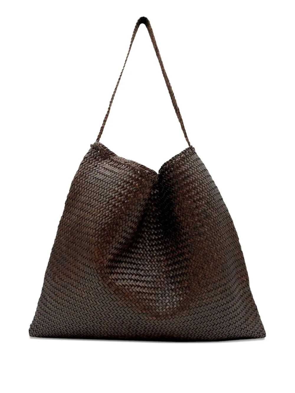 Leather Woven Shoulder Bag