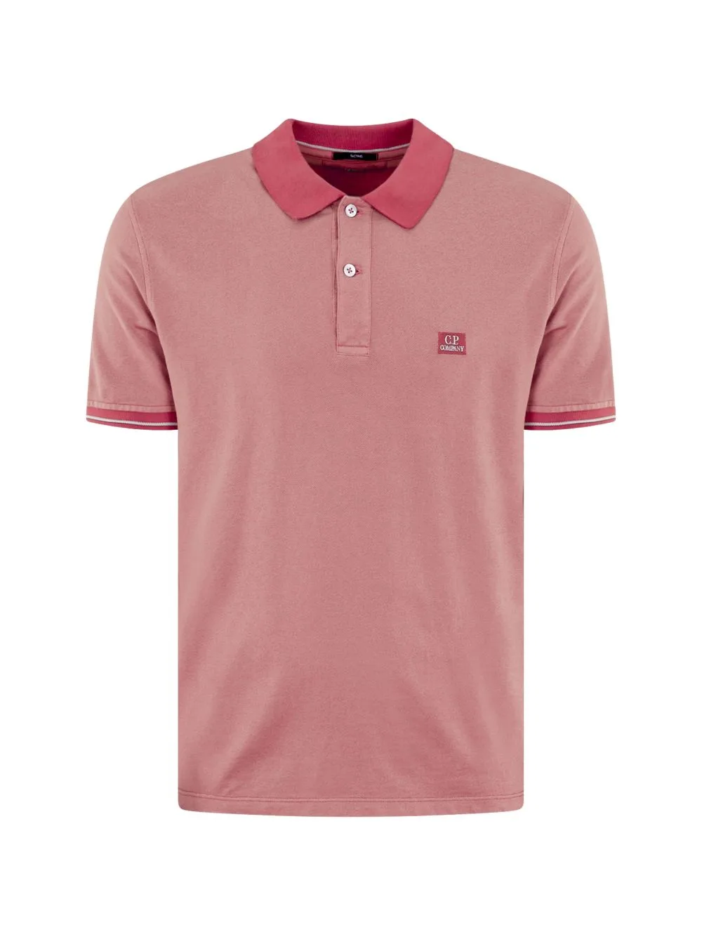 Logo-Patch Tipped Polo Shirt by C.P. Company