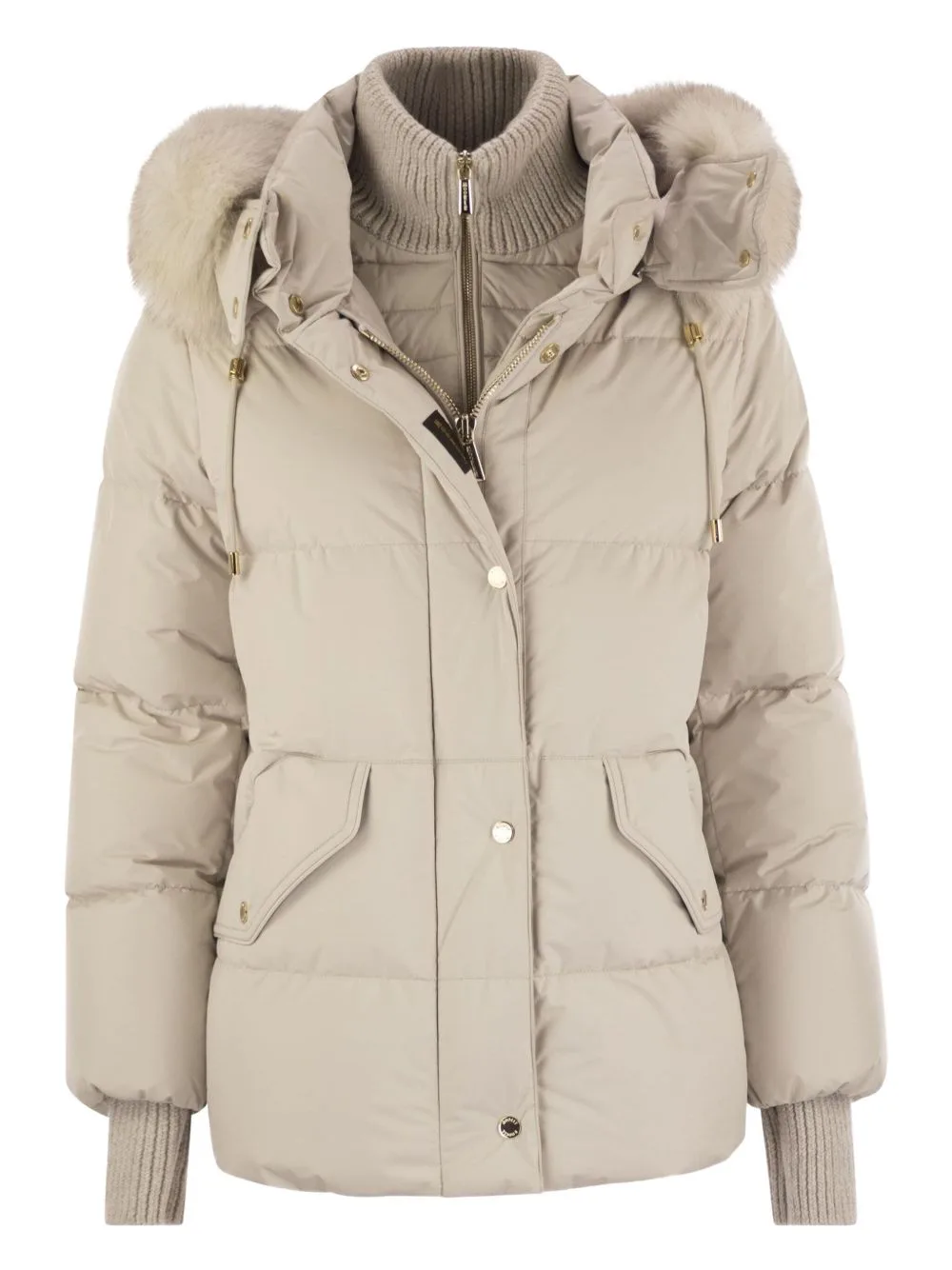 Hooded Quilted Jacket by Moorer