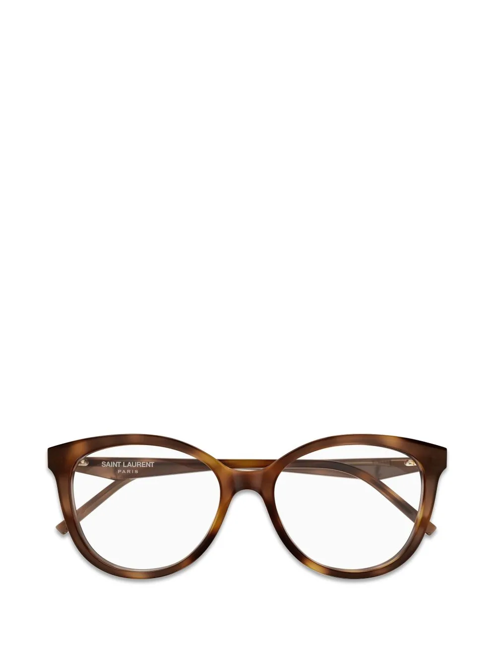 Tortoiseshell-Effect Cat-Eye Glasses by Saint Laurent Eyewear