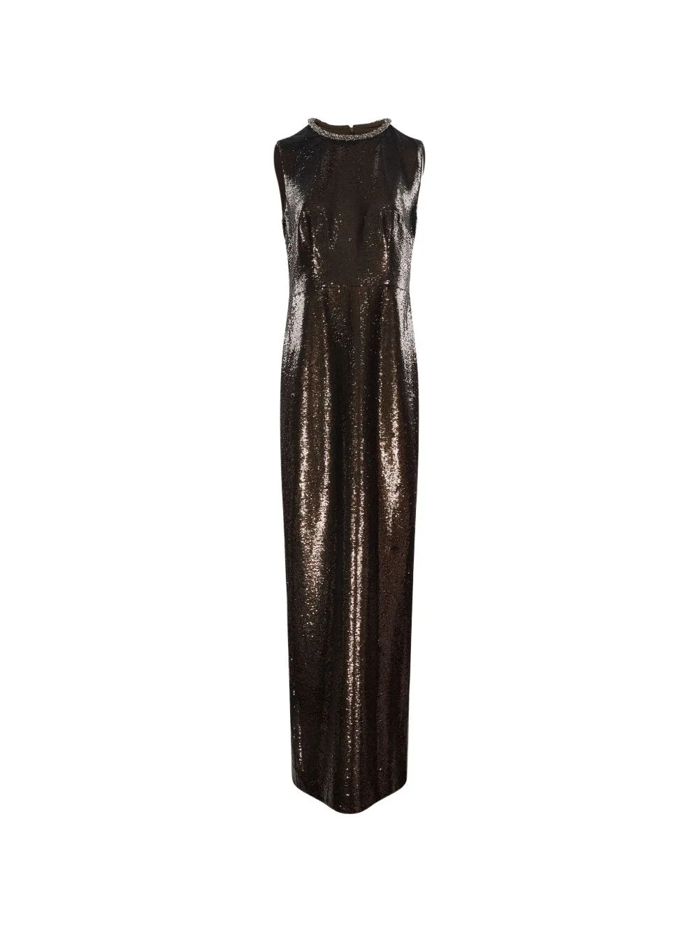 Sequin-Embellished Crystal-Neckline Dress by Roland Mouret