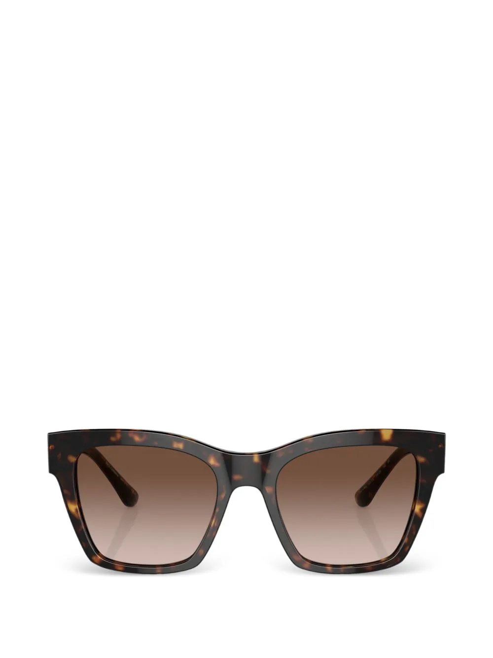 Crossed Tortoiseshell-Effect Square-Frame Sunglasses by Dolce & Gabbana Eyewear