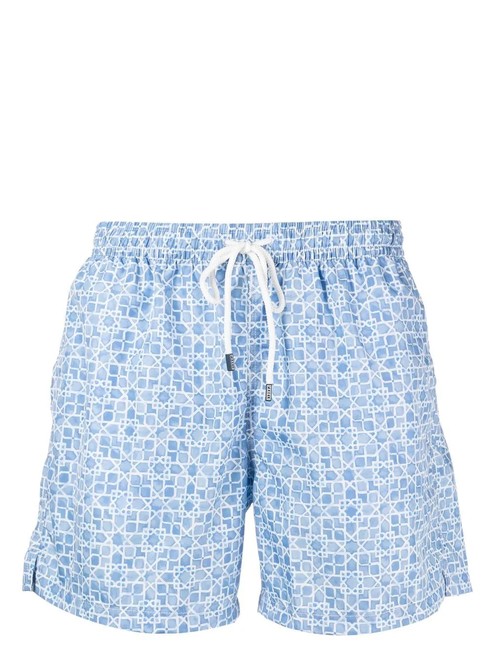 Geometric-Print Swim Shorts