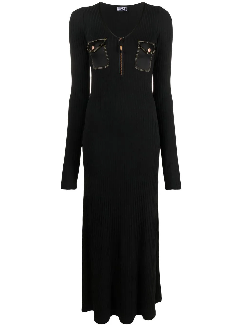 Pocket-Detail Panelled Dress by Diesel