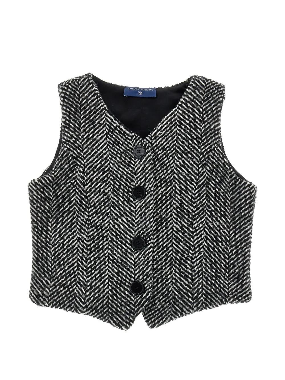 Herringbone-Pattern Waistcoat by Ermanno Scervino Junior