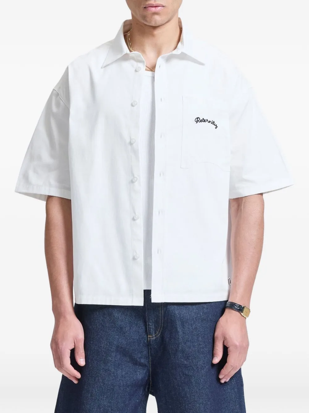 Le Progress Logo-Embroidered Short-Sleeve Shirt