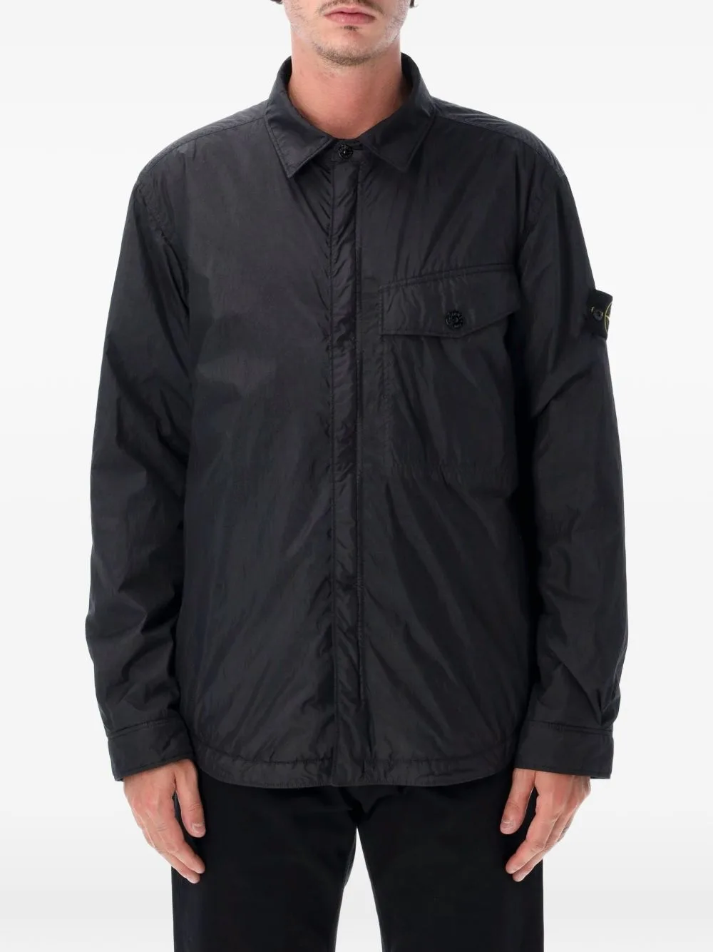 Crinkle Reps Shirt Jacket by Stone Island