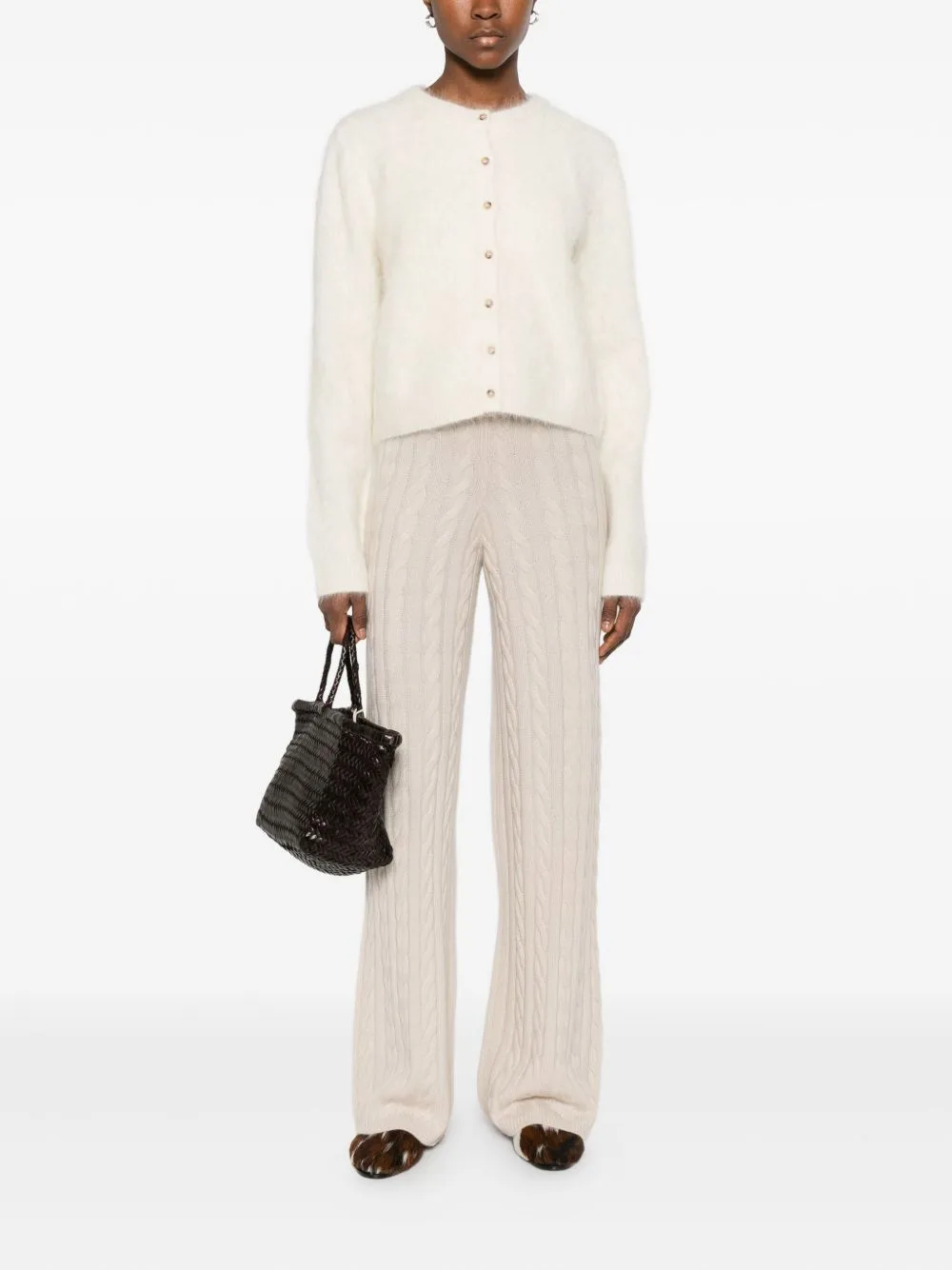 Cable Knit Pants by Soft Goat
