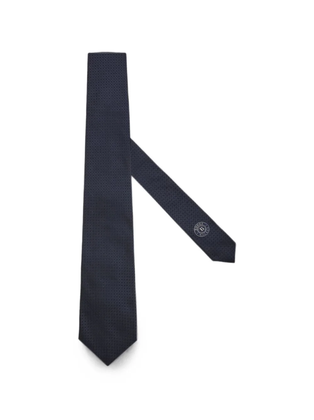 Silk Jacquard Tie Navy by Boggi Milano